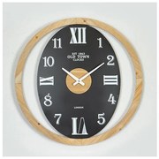 Ρολόι Τοίχου Μεταλλο-ξυλο Μαύρο 60x5x60cm 753-10061 Estheti 753-10061 Μαύρο