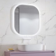 Καθρέπτης Τοίχου Με Φως Led Sharon SHARON6070-W 60x2,4x70cm White Karag Γυαλί