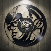 Intra απο ξύλο plywood 3mm-4mm πάχος - Ρολόι τοίχου Captain America Vinyl Record Δίασταση 30x30 cm Intraeaxys-075ywxmo
