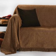 Ριχτάρι Ζακάρ Σενίλ 1300 Marron Anna Riska Πολυθρόνα 180x150cm 100% Βαμβάκι