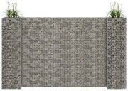 vidaXL Συρματοκιβώτιο Γλάστρα Σχήμα «Η» 260x40x150 εκ. Ατσάλινο Σύρμα