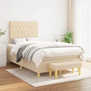 ΚΡΕΒΑΤΙ BOXSPRING ΜΕ ΣΤΡΩΜΑ ΚΡΕΜ 120X200 ΕΚ. ΥΦΑΣΜΑΤΙΝΟ 3137386