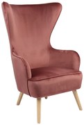 Intrahome Μπερζέρα Byfon Intrahome σάπιο μήλο βελούδο-πόδι rubberwood σε φυσική απόχρωση 76x83x117εκ | SKU: INTRAPA-366111172