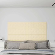 vidaXL Πάνελ Τοίχου 12 τεμ. Κρεμ 90 x 30 εκ. 3,24 μ² Συνθετικό Δέρμα