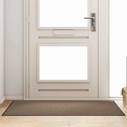 vidaXL Χαλάκι Εξώπορτας Μπεζ και Μαύρο 90 x 150 cm