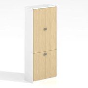 WOODWELL ΕΟ922THESIS Ντουλάπα Γραφείου, Δίφυλλο, Απόχρωση Beech -Άσπρο 80x40x200cm ΕΟ922