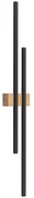 Φωτιστικό Τοίχου - Απλίκα Flash 6416 13x5,5x90cm 2xLed 45W Black-Natural TK Lighting