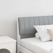 vidaXL Ταπετσαρισμένο κεφαλάρι Ανοιχτό γκρι 200 cm