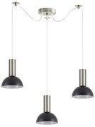 Φωτιστικό Οροφής Τρίφωτο Homelighting 77-8465 Nickel/Black