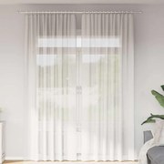 vidaXL Κουρτίνες Voile με τσέπες ράβδου 2 τεμάχια Λευκό