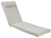 Pillow Sunbed&#039;s Mykonos-Paros 8cm with cream Textline  192x70,5x8 cm.