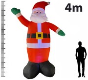 Χριστουγεννιάτικος φουσκωτός Άγιος Βασίλης με φωτισμό LED και ύψος 4m