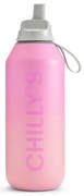 Μπουκάλι Θερμός Series 2 Flip Ombre Chilly's με πτυσσόμενο καλαμάκι, χωρητικότητα 500ml και διατήρηση θερμοκρασίας 24h κρύο - Sundown