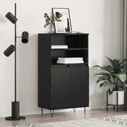 vidaXL Highboard με ράφι Μαύρο 60 x 36 x 110 εκ. Επεξεργασμένο ξύλο