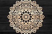 Σετ των 2 Intra απο ξύλο plywood 3mm-4mm πάχος 3D Mandala για Cricut Δίασταση 30x30 cm INTRAFABR-74274961