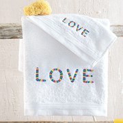 Πετσέτες Βρεφικές Love (Σετ 2τμχ) Multi Ρυθμός Σετ Πετσέτες 70x140cm 100% Βαμβάκι