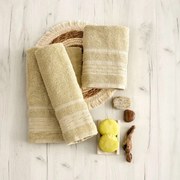 Σετ Πετσέτες 3τμχ Βαμβακερές Evelyn Beige Sb home