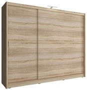 Ντουλάπα Τρίφυλλη Συρόμενη 24114-WK1s-250 250x214x62cm Natural Τρίφυλλη Μοριοσανίδα