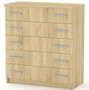 Συρταριέρα Penelope pakoworld 5 συρταριών sonoma 80.5x38x89εκ