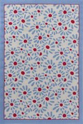 Χαλί Thorncliff Daisy 480308 Sky Blue-Red Laura Ashley 140X200cm