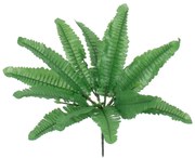 GloboStar® BOSTON FERN SMALL 78291 Τεχνητό Φυτό Φτέρη Βοστώνης Μικρή - Μπουκέτο Διακοσμητικών Φυτών - Κλαδιών με Φύλλωμα Πράσινο Υ30cm