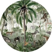 Jungle Lookbook Ταπετσαρια Τοιχου Πρασινο Στρογγυλη 80cm