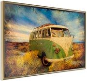 Αφίσα - Hippie Van I - 60x40 - Χρυσό - Χωρίς πασπαρτού