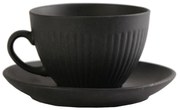 Φλυτζάνι Καφέ 310ml + Πιατάκι Espiel Gobi Black OW2045K6
