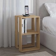 Megapap Κομοδίνο - Τραπεζάκι Βοηθητικό Από Μελαμίνη Lonie Φυσικό Οξιάς