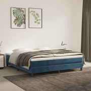 vidaXL Πλαίσιο Κρεβατιού Boxspring Σκούρο Μπλε 180x200 εκ. Βελούδινο