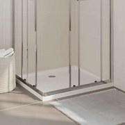 vidaXL Βάση Ντουζιέρας Ορθογώνια Λευκή 80 x 90 εκ. από ABS