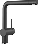 Blanco Linus SILGRANIT®-Look Anthracite Μπαταρία Κουζίνας με Περιστρεφόμενο Ρουξούνι