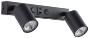 Φωτιστικό Τοίχου - Απλίκα Με Usb Top 10276 39x18x15cm 2xGu10 10W Black TK Lighting