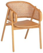 Πολυθρόνα Kenlee Φράξινος Και Φυσικο Rattan Rattan Σε Φυσικο 57,5x55x81Yεκ.