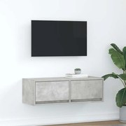 Έπιπλο Τηλεόρασης Γκρι Σκυροδέματος 80x31x25,5εκ. Επεξεργ. Ξύλο 861514
