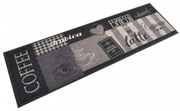 vidaXL Χαλί Κουζίνας Πλενόμενο Μαύρο Επιγραφή Coffee 45x150 εκ Βελούδο