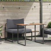 vidaXL Σέτ φαγητού για κήπο 2 pcs Ανθρακί Ατσάλι