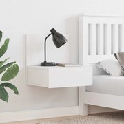 vidaXL Κομοδίνο με συρτάρι Λευκό 42 x 32.5 x 40 εκ Μασίφ ξύλο πεύκου
