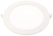 Χωνευτό Φωτιστικό Slim Φ22.5 18W 6500Κ Αλουμινίου Eurolamp 145-68400 Λευκό