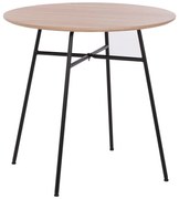 Τραπέζι Adelaide Με Mdf Επιφάνεια Sonama &amp; Μεταλλικά Πόδια Φ80Χ75 Εκ.