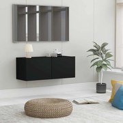vidaXL Έπιπλο Τηλεόρασης Μαύρο 80 x 30 x 30 εκ. από Επεξ. Ξύλο