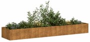 Ζαρντινιέρα 360x80x40 εκ. Ατσάλι Σκληρυθέν στον Αέρα - Καφέ