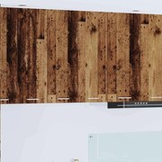 vidaXL Κρεμαστό ντουλάπι με πόρτα Riga Παλιό Ξύλο 60 x 31 x 80 εκ.