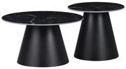 Βοηθητικά τραπέζια Fabrin Inart μαύρο μαρμάρου sintered stone-μαύρο μέταλλο 029-000314 029-000314 Μαύρο