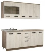 ΚΟΥΖΙΝΑ Kent 200 Grey Oak-White Oak 200*60/31*217(82/74.5) 11008675