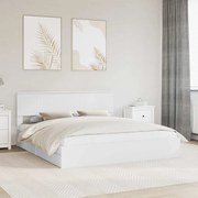 Κρεβάτι Αποθήκης Λευκό 180 x 200 cm Επεξεργασμένο ξύλο