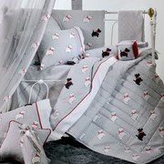 Παπλωματοθήκη Βρεφική 767 (Σετ 2τμχ) White-Grey Down Town 105x150cm 100% Cotton Satin