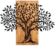 Διακοσμητικό Τοίχου Sogut 279ENZ1771 72x58cm Walnut-Black Wallity Metal,Wood