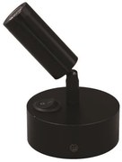 Φωτιστικό Σποτ Κινητό LED 3W 3000K Αλουμινίου ARISTON 1 Eurolamp-145-25211-Μαύρο 145-25211