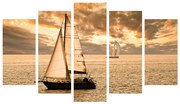 ΠΙΝΑΚΑΣ ΠΕΝΤΑΠΤΥΧΟ MDF SUNSET SAILING HM7206.01 100X0,3X60 εκ.